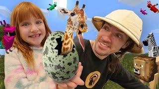 Adley & Niko BABY ANiMAL SAFARi   Pet Neighborhood & Vet Check Up! G for Gaming Minecraft Movie