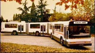 Évolutions du prototype Renault Heuliez MEGABUS - 1985 - 1989 CGFTE Bordeaux / GX237 bus bi articulé