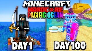 I Survived 100 Days in the Pacific Ocean on Minecraft.. Here's What Happened..