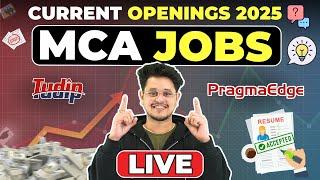 Companies Hiring MCA Grads. In 2025 Best MCA Jobs in IndiaApply Now! #mca #mcajobs #salary #live