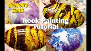 (131)Acrylic Paint Pouring On Rocks and Plaster Tutorial | How to get GREAT Results!