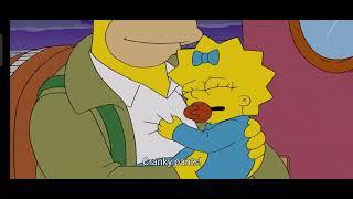 The Simpsons | Maggie clings to homer