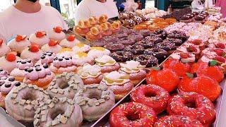 Full of creams! Making homemade donuts that are almost too beautiful to eat / korean street food