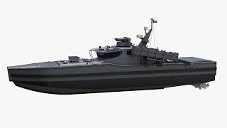 Chaser 1700B6 armored boat 3D visualization