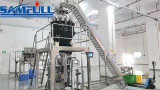 200g fresh soft noodles spaghetti pasta multihead weigher vffs vertical packaging machine