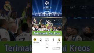 Hasil Terbaru UEFA Champions League "Real Madrid Juara Lagi "#realmadrid #ucl  @NasgorFootball