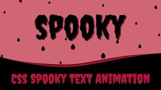 Blood Dripping Text Animation | Pure Css Spooky Text Effect | Css Animation