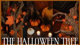 Halloween Tree DIY | Pumpkin Lanterns & Crepe Paper Leaves 