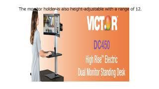 Special Discount on Victor High Rise Collection DC450 Dual Monitor Electric sit Stand Workstat