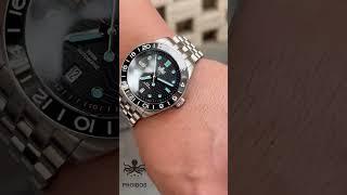 PHOIBOS WAVE MASTER GMT 200M Automatic Diver Watch PY049C Black #diverwatch #watch