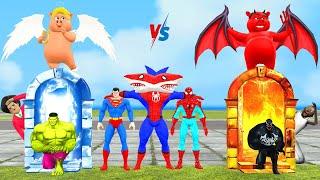 Spider-Man Challenge funny who is an angel and who is a devil & shark spiderman Game GTA 5 superhero