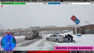 Major Snowstorm in Colorado Day 2 (11/7/24) - (Live Storm Chase Archive)