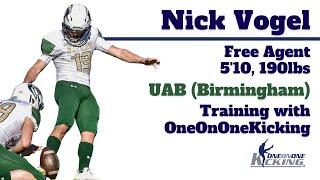 Nick Vogel - NFL Free Agent • Working out with One On One Kicking