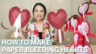 How to make Giant Paper Bleeding Hearts, DIY Valentines Day Decor