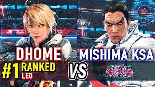 T8  DHOME50HBK (#1 Ranked Leo) vs MISHIMA KSA (Kazuya)  Tekken 8 High Level Gameplay