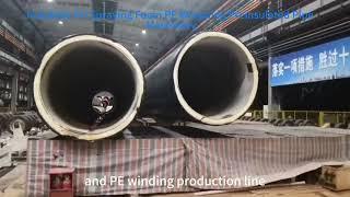 HUASHIDA PUR Spray PE Wrap Pre-insulated Pipe Production Line