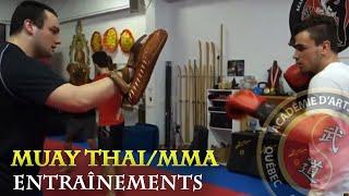 Cours et entraînements MMA boxe muay thai Quebec, Ste-Foy. Entraînements motivation sur musique.