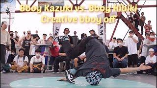 Kazuki Roc vs. Bboy Hibiki. Creative bboy dance off. Sunshine Jam 2021.