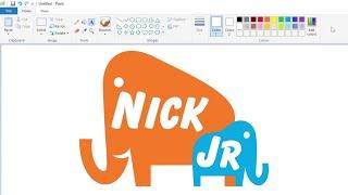 How to draw a variant Nick Jr. logo using MS Paint | How to draw on your computer