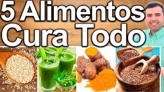 5 ALIMENTOS CURA TODO - Mejores Alimentos Para Eliminar Enfermedades