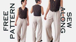 Easy DIY Pleated Pants with Invisible Zipper | Step-by-Step Sewing Tutorial