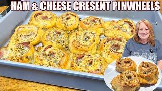 HAM & CHEESE CRESCENT PINWHEELS Using Refrigerated Crescent Dough for Appetizers, Lunch or Dinner