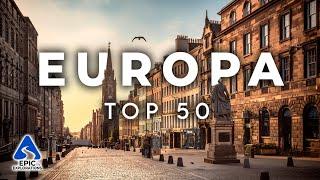 Top 50 Lugares e Destinos Mais Bonitos para Visitar na Europa | 4K