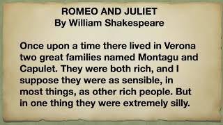 Romeo and Juliet by Shakespeare story in English