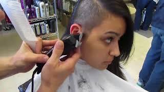 Female Short Side Shaved Haircut