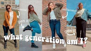 Trying on Gen Z vs Millennial's Fashion | What generation am I?