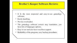 Brother’s Keeper Genealogy Software 2022 | Brother's Keeper Software Version |