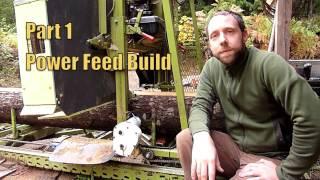 Homemade bandsaw mill power feed part 1