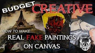 Budget Creative -  How to Make real FAKE Paintings on Canvas