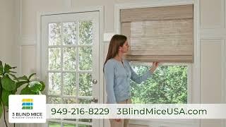 OC's Premiere Window Covering Company!  Elevate Your Home w/3 Blind Mice's Window Treatments!