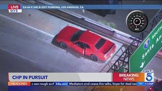 CHP officers pursue high-speed suspect driver in L.A. County