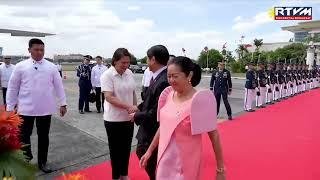 Pres. Marcos greets VP Sara Duterte before his state visit to Vietnam | GMA Integrated News