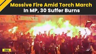 MP Fire News: Massive Fire Amid Torch March In Khandwa, Madhya Pradesh In Which 30 Suffer Burns