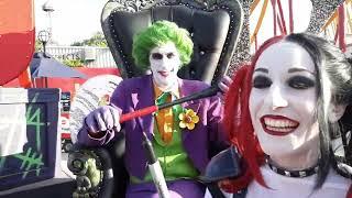 Joker, Harley Quinn, and Catwoman Spread Mischief at Six Flags Magic Mountain!