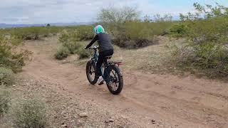 #familyfunadventures rider Angela testing the  #beecoolbikes Pathfinder step over.