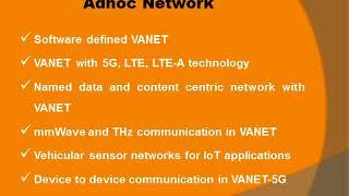 PhD Research Topics in Vehicular Adhoc Network