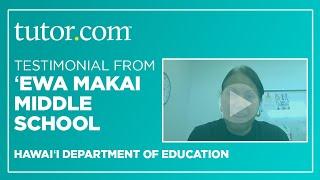 Tutor.com | Testimonial from Emily Oandasan, ʻEwa Makai Middle School