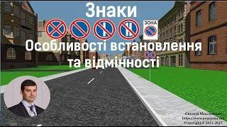 Знаки "Зупинку заборонено і стоянку заборонено"