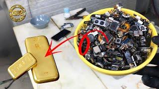 Gold Recovery  from Mobile phone Cameras using the electrolysis | Gold Recovery Electrolysis