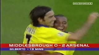 MIDDLESBROUGH VS ARSENAL 2003 2004