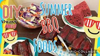 DIY American Girl Summer BBQ Foods