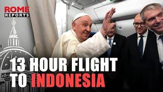  INDONESIA | How the Pope spent his 13 hour flight to Indonesia