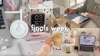 Finals week️PRODUCTIVE and REALISTIC, lots of coffee/studying, 6am mornings, balancing life+school