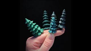 Polymer Clay Evergreen Tree Demonstration