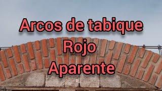 como hacer arco de tabique rojo aparente (tercera parte)#arcos #ladrillo