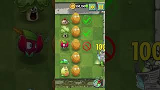 PvZ 2 - Four Cell Attack -  Bean Sprout & 4 Plants Vs Two Newspaper Zombies #shorts